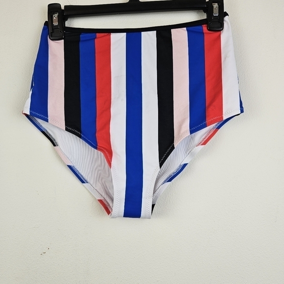 Cupshe Striped Patriotic Bikini Bottom Size Small NWT - Picture 1 of 5